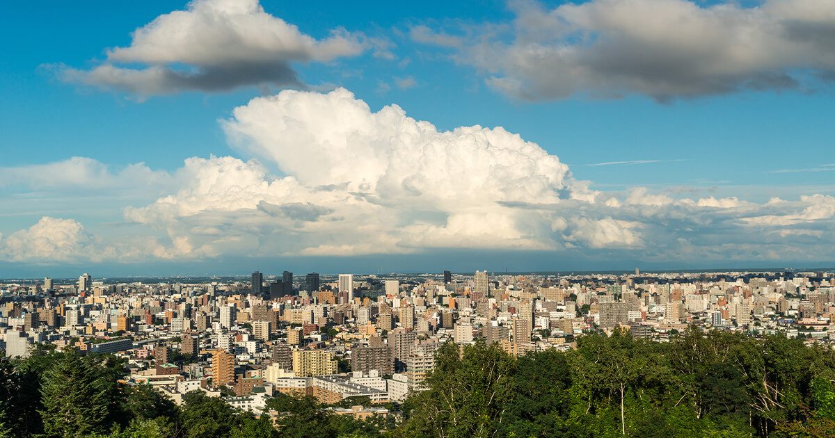 旭山記念公園から見る札幌市内