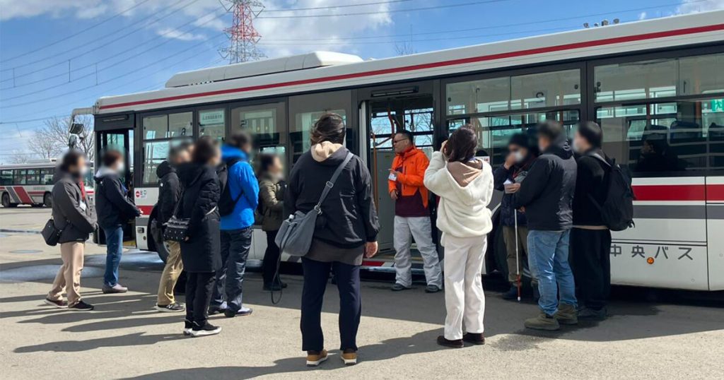 同行援護従事者養成研修/バス乗車の様子