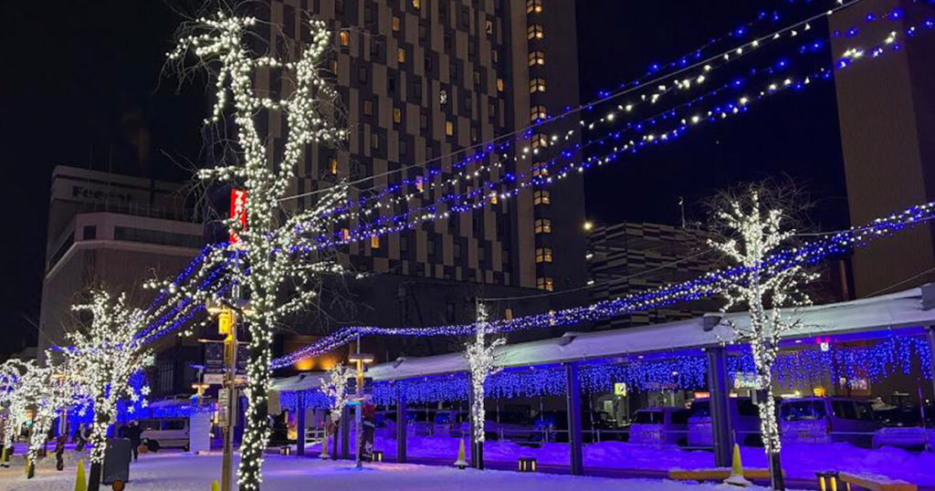 旭川のイルミネーション